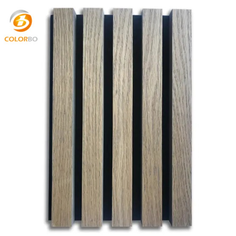 PET BLACK 100% Polyester Fiber 2400*600mm acoustic groove panel in China