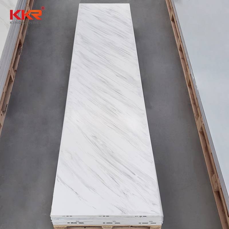 Artifcical Stone Solid Surface Carrara Stone Sheet for Kitchen and Bathroom Countertop