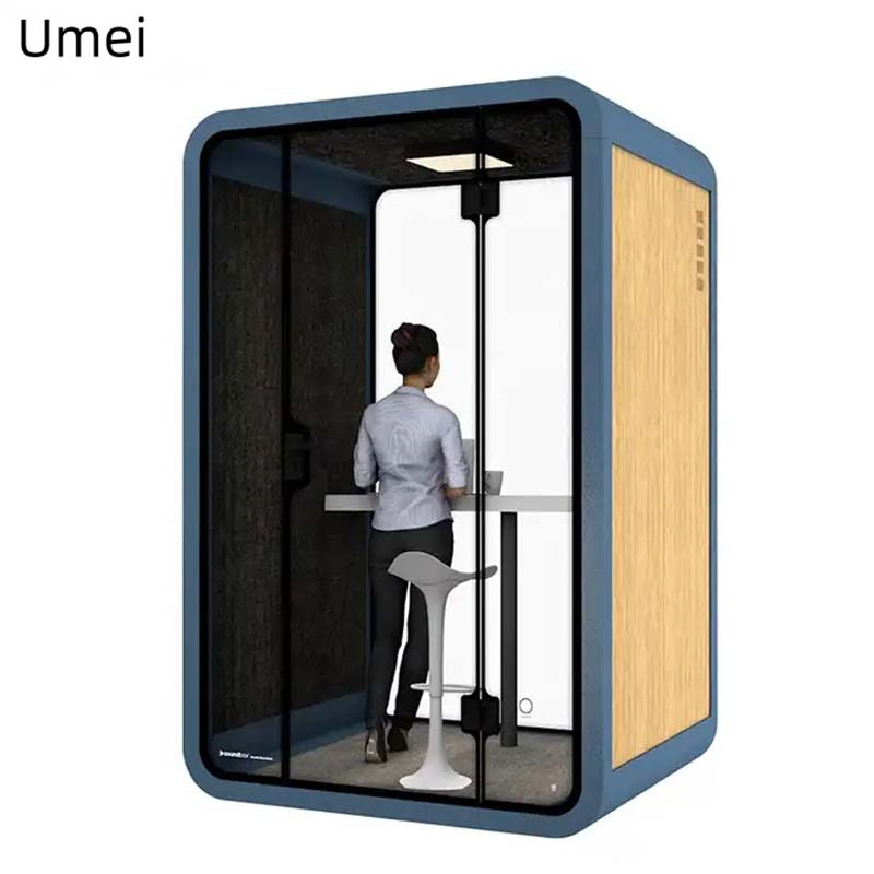 Office Soundproofing Booth with Tempered Glass Meeting Pod
