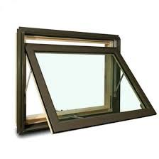 Waterproof PVC Double Glass Casement Plastic Patio French Casement Swing Awning Window