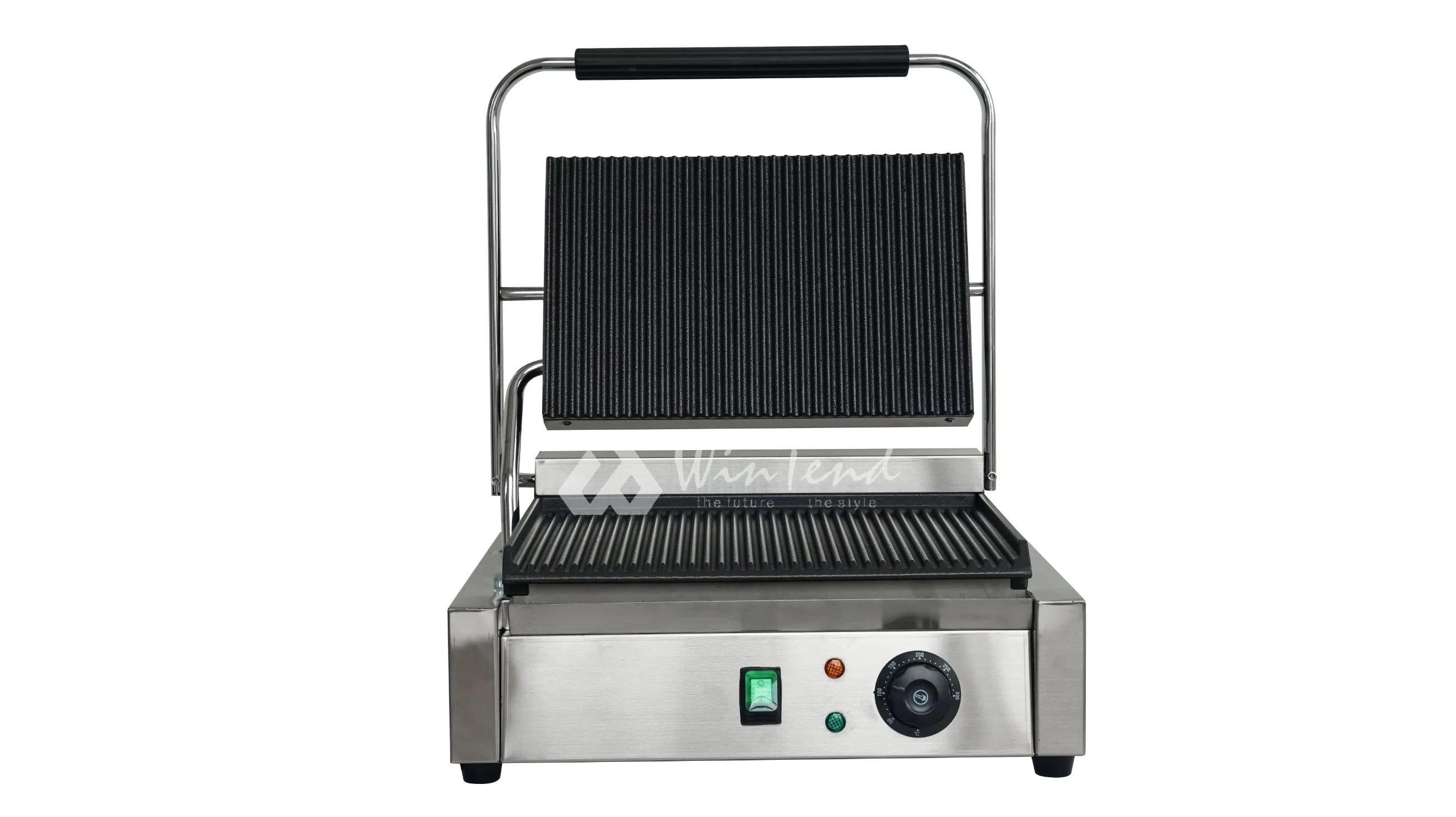Commercial Electric Single Head Panini Griller Machine Meat Press Sandwich Maker