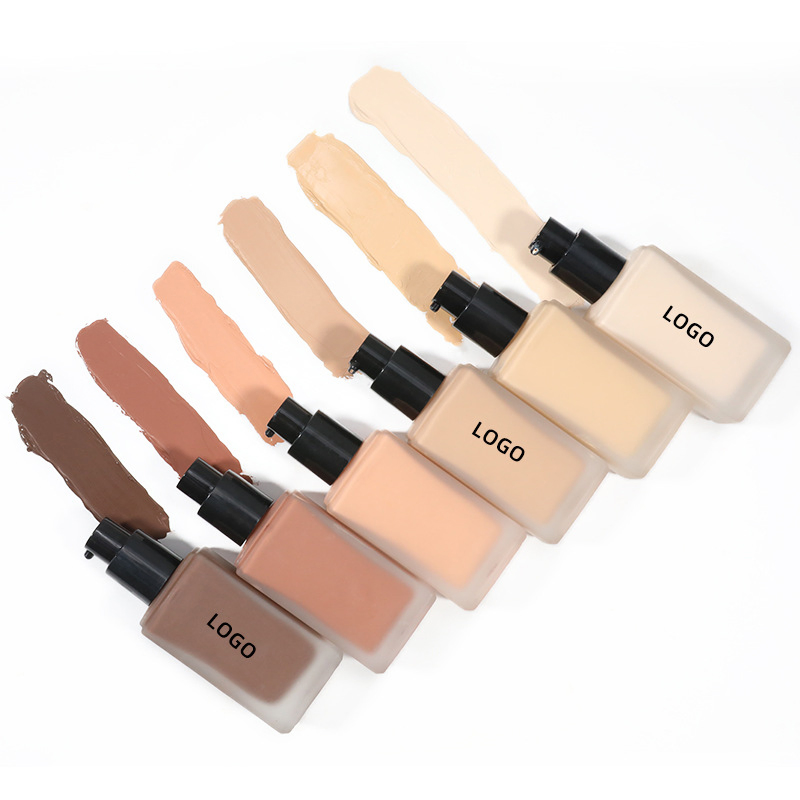 Multi-Color Unlabeled Concealer Customized Glass Bottle Oil Control Isolation Foundation