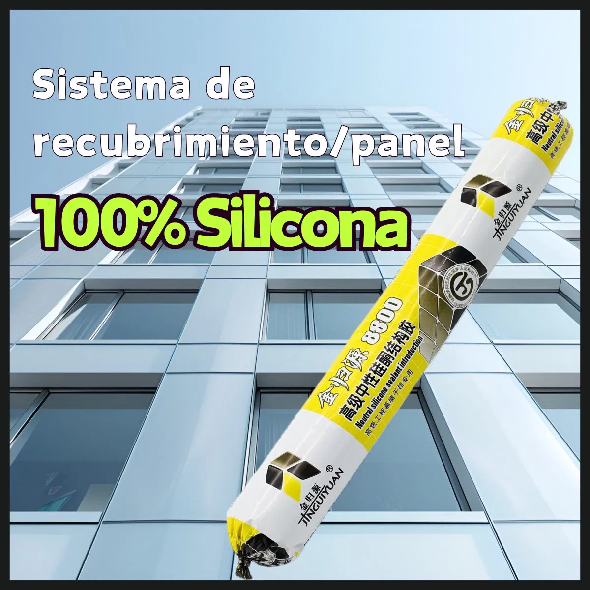 Silicona 100% PARA Muros Cortina, Adhesion Estructural Fuerte Y Duradera