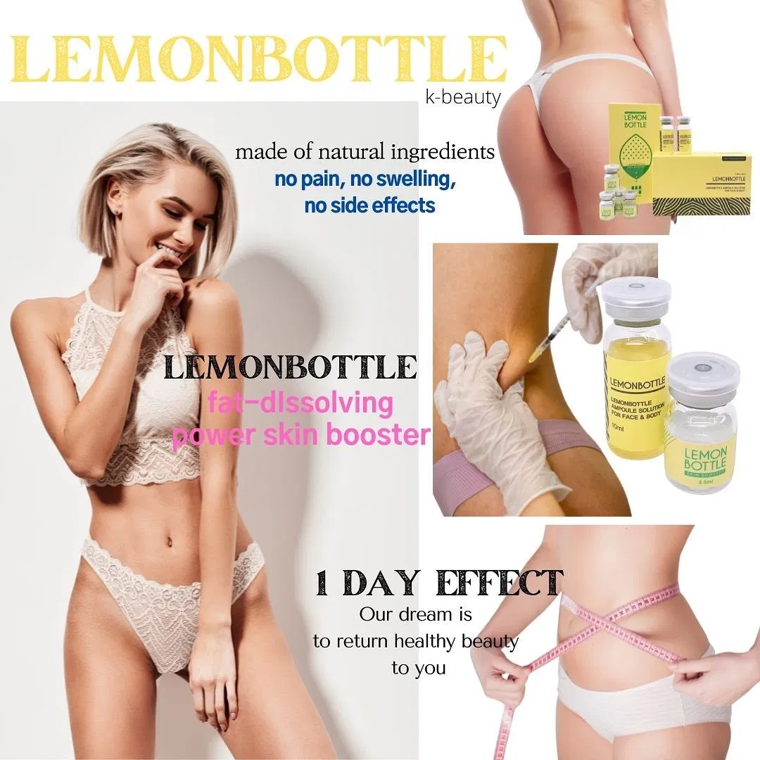 Wholesal Lemon Bottle Lipolabsolution Lipolysis for Face and Body Lipolysis Injection Lose Weight Slimming Injection Kybella Belkyra Lemonbottle Fat Dissolving