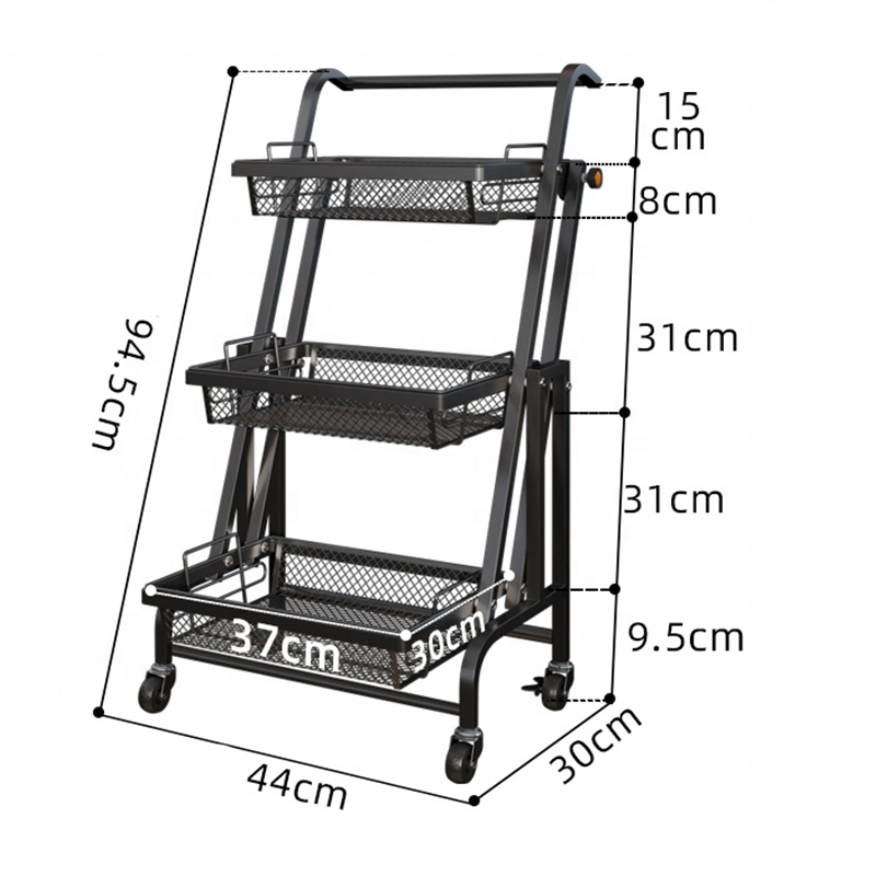 Manufacturer Wholesale Multifunctional Rotatable Kitchen Rack Corner Shelf Bathroom Kitchen Handcart