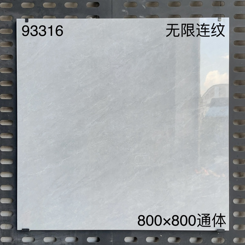 80X80cm White Grey Marble Glazed Polished Porcelain Antibacterial Floor Tile for Bathroom and Living Room