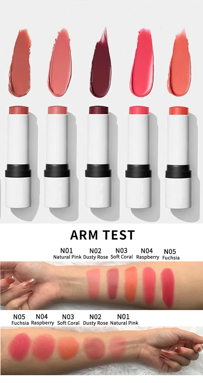 Long Lasting Pigmented Blushes Vegan Blusher Stick Cream Face Blush Private Label Your Logo Blush Custom