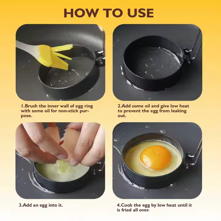 Stainless Steel Non-Stick Round Fried Egg Ring Pancake Egg Mold