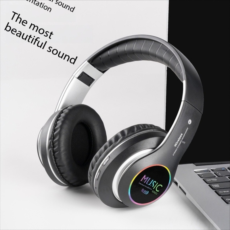 Hot-Selling Vj033 Bluetooth Headset Over-Ear Private Mold Wireless Glowing Sports Factory Direct