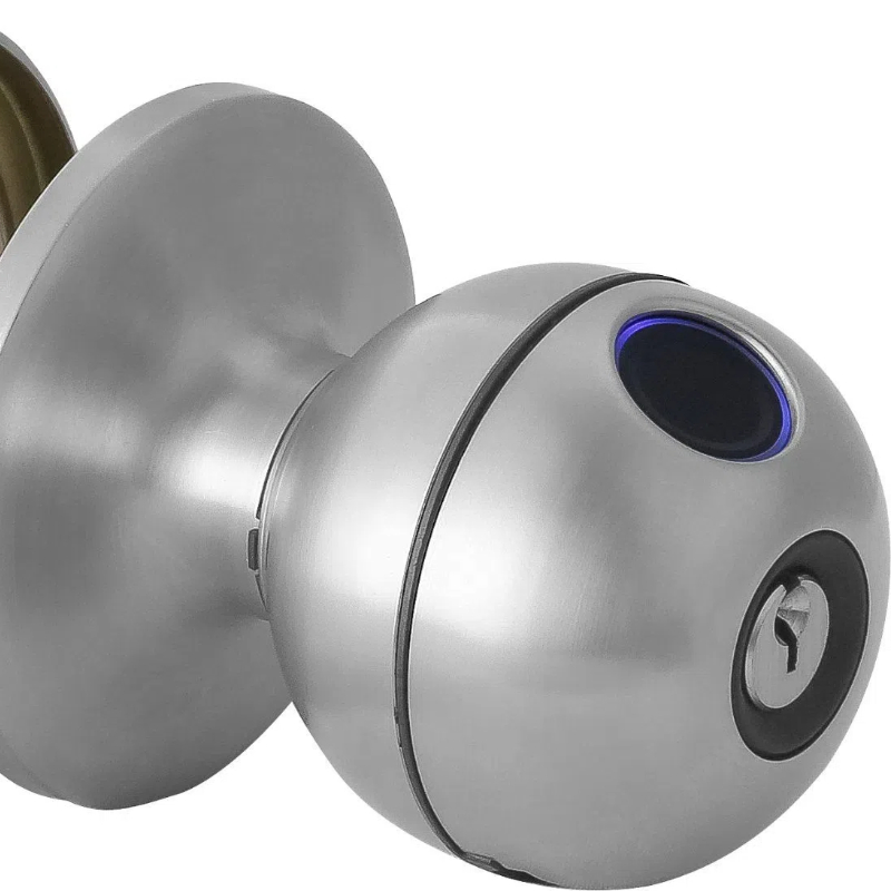 Smart Tuya APP Fingerprint Digital Round Knob Keyboard Ball Door Lock