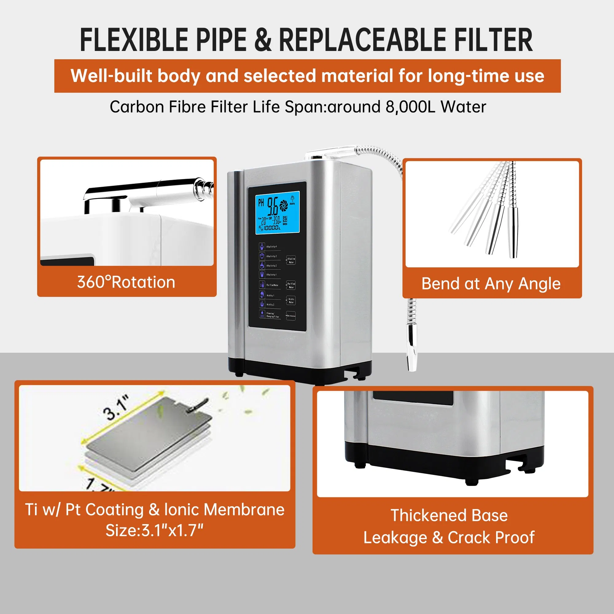 Ehm Health Home Alkaline Acid Water Dispenser 7 Plates Water Machine