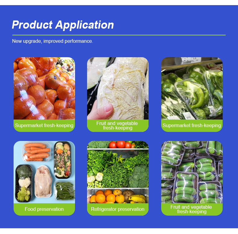 Transparent Waterproof Fresh-Keeping Food Packaging Grade PVC Stretch Food Film