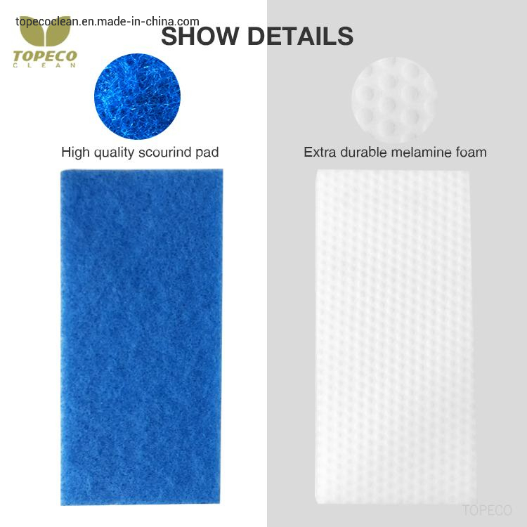 Topeco 2021 New Design Magic Sponge Melamine Floor Cleaner Mop Strong Water Absorbent