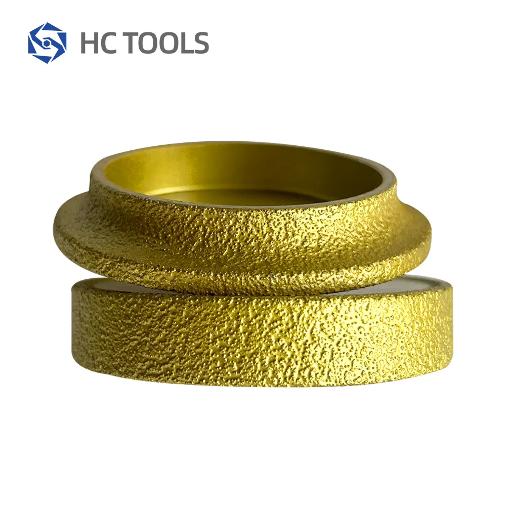 Long-Life 3" Vacuum Brazed Diamond Edge Grinding Cup Wheels Profile Quartz Polishing Angle Grinder