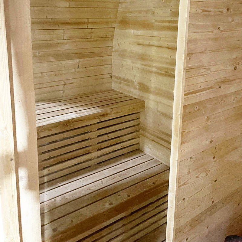 Уличная кубическая сауна на 2-3 человек с раздевалкой