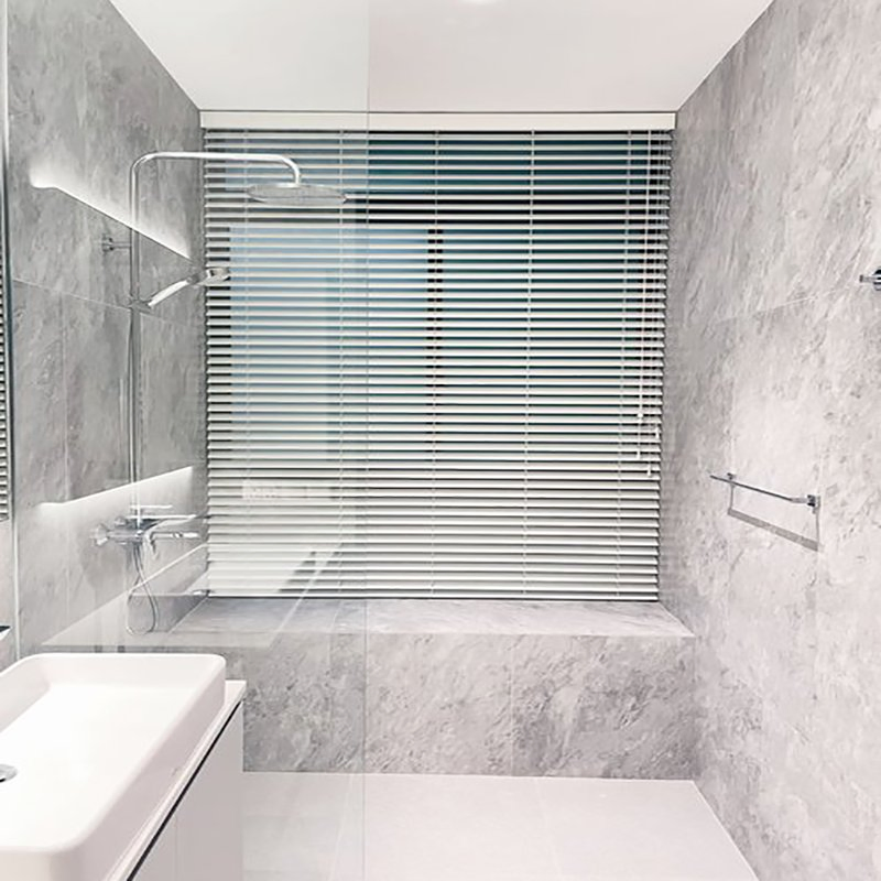 Waterproof Promotional PVC Faux Wood Blinds for Bathroom