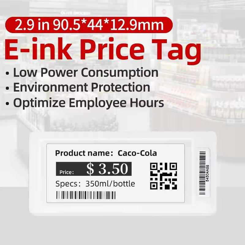 2.4GHz Wireless Electronic Shelf Label 2.9 Inch Price Tags E-Link Screen Tags