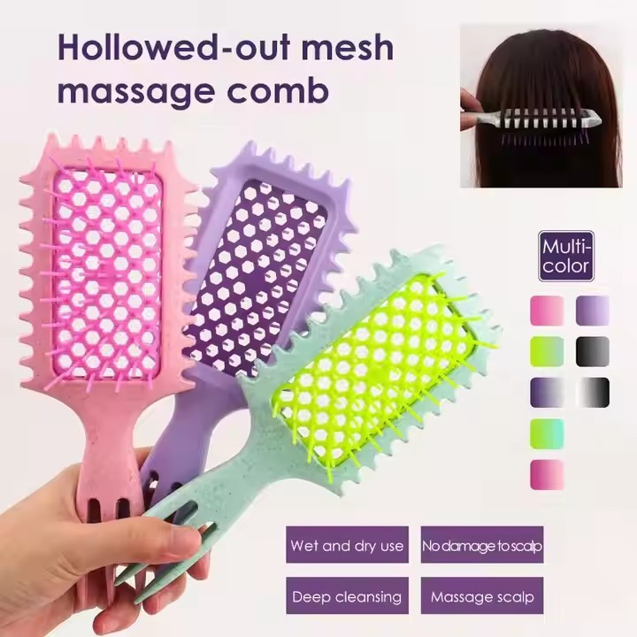 Экологичная расческа для кудрявых волос из пшеничной соломы