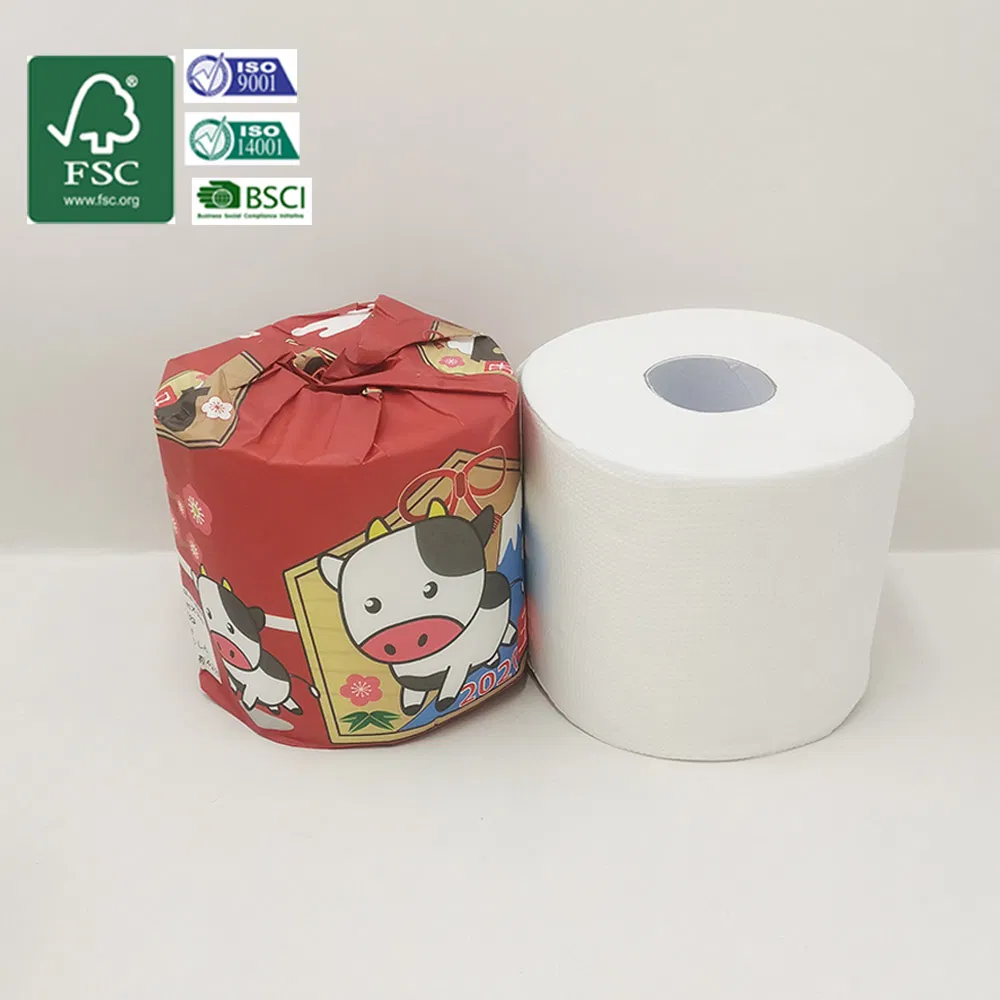 Wholesale Hotel Bathroom Soft Bamboo Pulp Toilet Paper Rolls