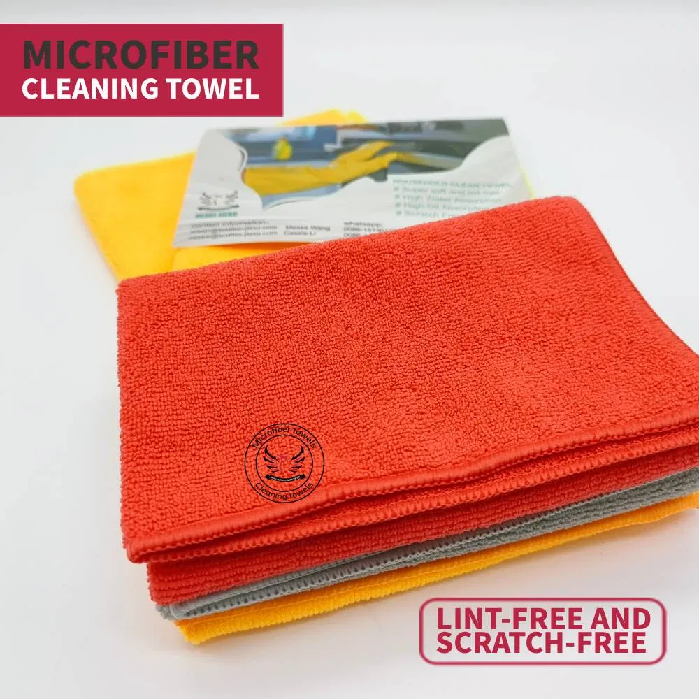 Multipurpose Red Car Interior Cleaning Microfiber Towel, 200GSM, 300GSM, 400GSM Available