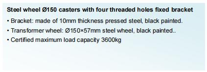 Transformer Wheel with Four Threaded Holes Fixed Bracket