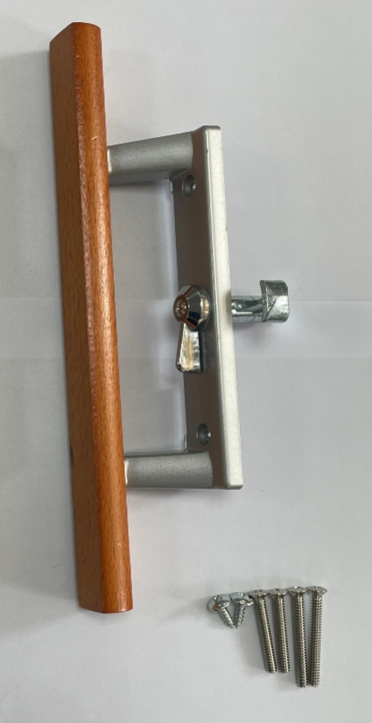Keyed Sliding Glass Door Handle Set and Door Wood Pull