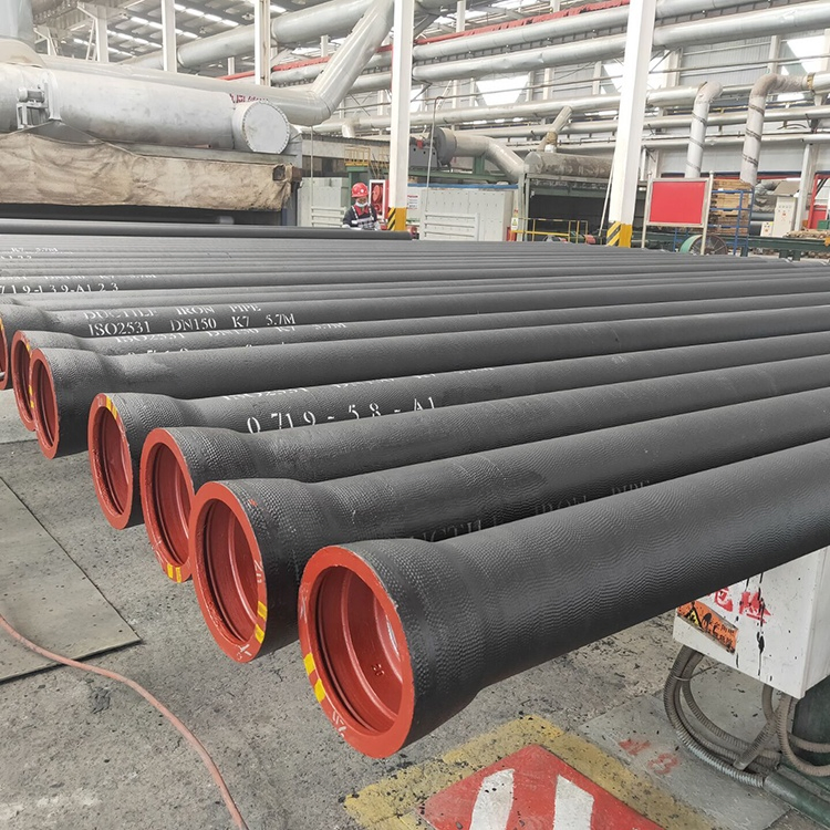 K7 K8 K9 200mm Ductile Cast Iron Pipe Cement Coating