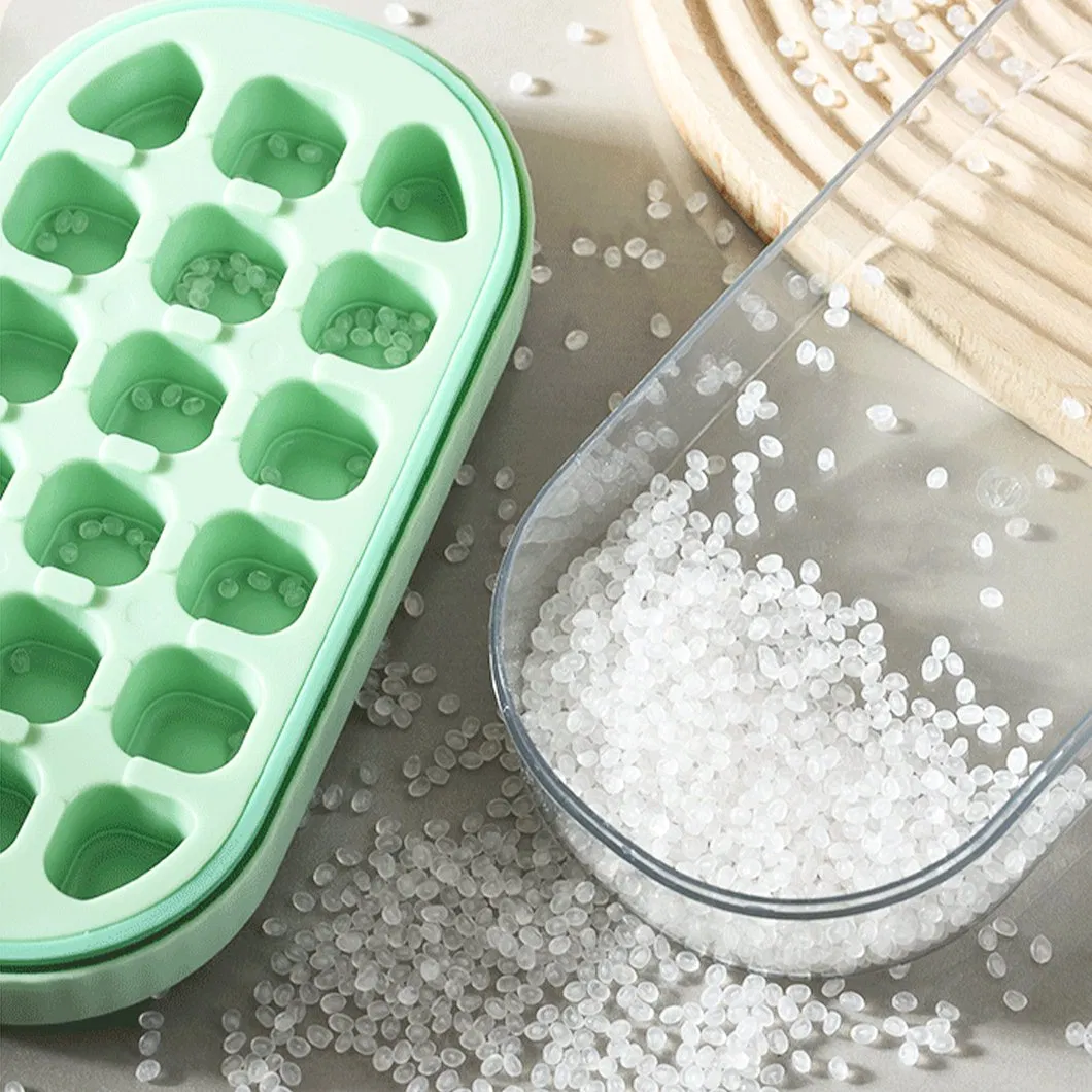 Practical Low Price Hot Selling One Button Press to Release The Ice Cubes Silicone Ice Cube Mold Food Grade Plastic Ice Cube Mould