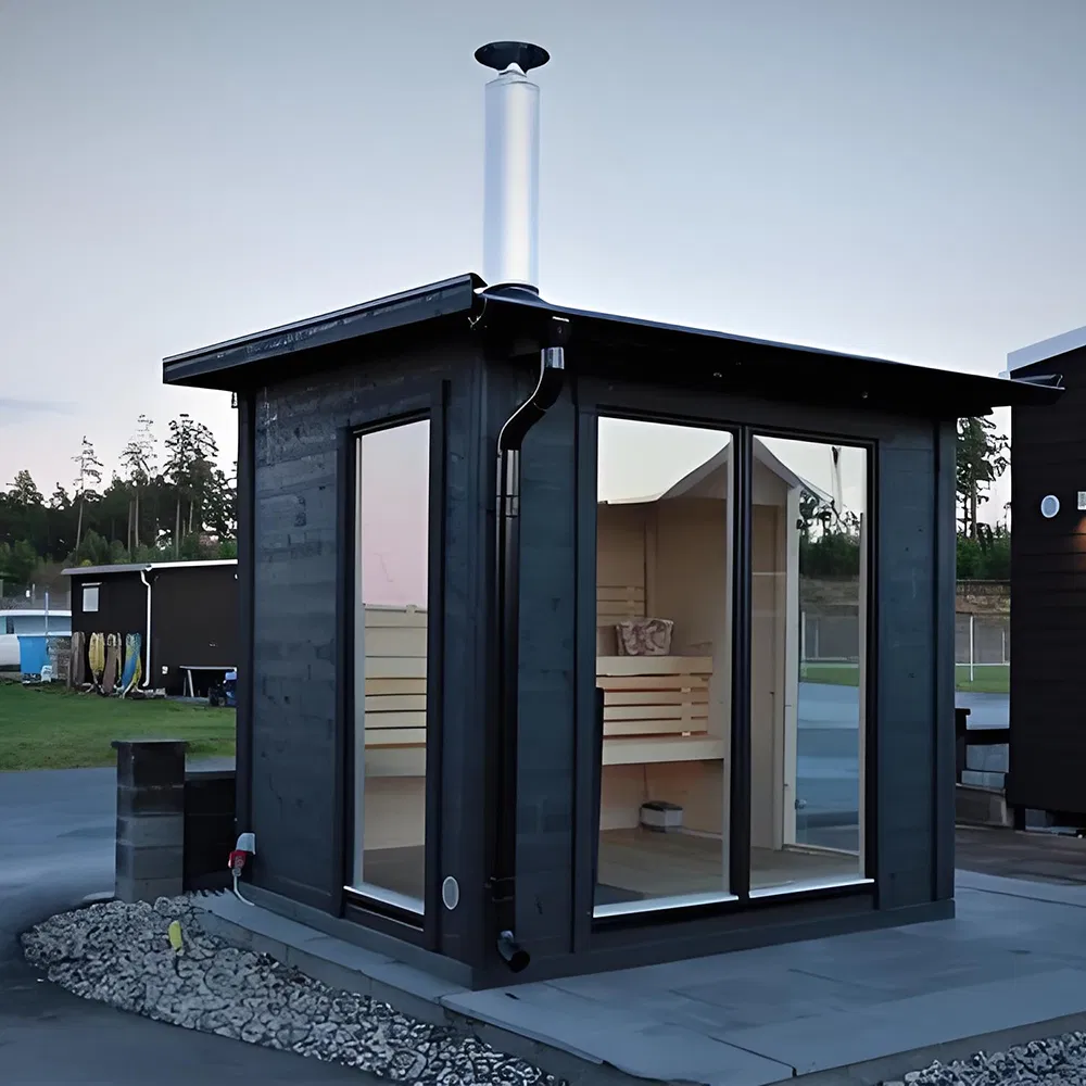 Большая уличная паровая сауна на 8-10 человек