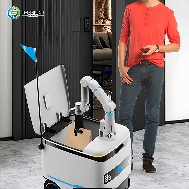 Commercial Smart Screen Interactive One-Click Call Efficient Delivery Robot