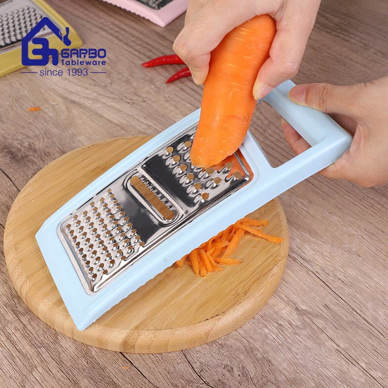 Kitchen Flat Carrot Grater Vegetable Slicer with Plastic Base Stainless Steel