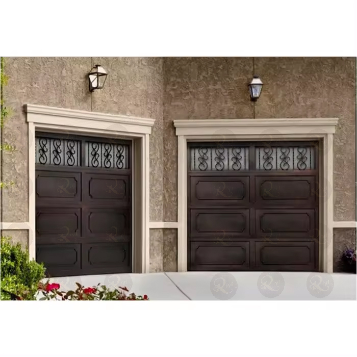 Luxury Modern Automatic Folding Wrought Iron Garage Door Main Metal Garage Entry Door Design