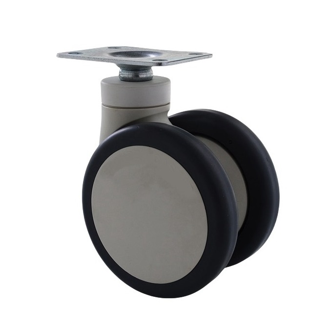 S Series Total Free and Brake Swivel Dual Wheel Casters for Medical B-Scan Ultrasonic Diagnostic Equipment, Supersonic Ultrasound Apparatus