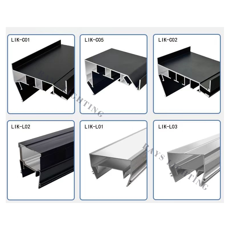 Factory Direct Customization White Black Uzbekistan Kazakhstan Ceiling PVC Aluminum Profiles for Stretch Ceiling Film Soft Film