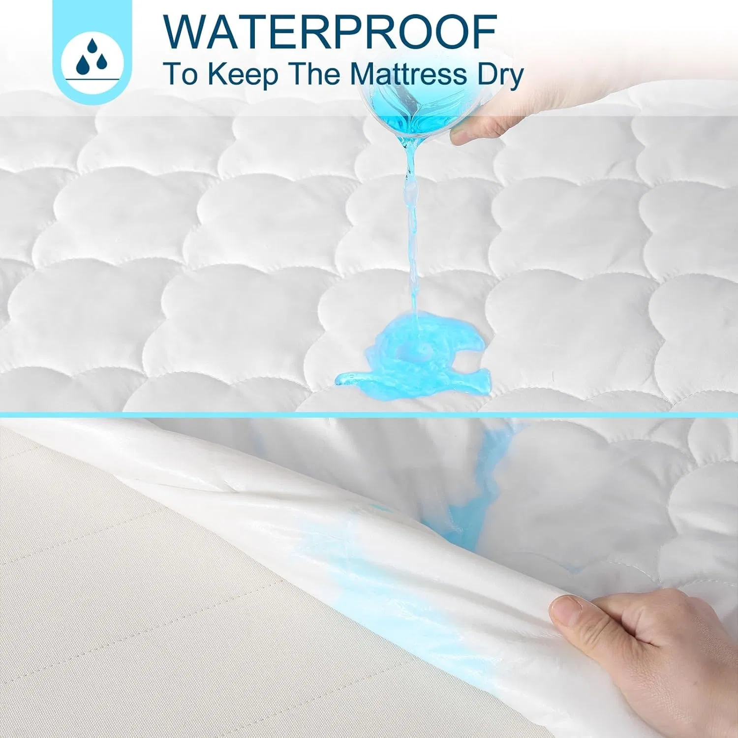 Full Air Mattress Pad Cover with Pump Access Opening