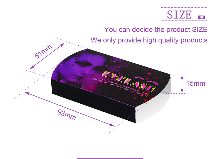 Private Label Holographic Eyelash Packaging Paper Box with PVC Window