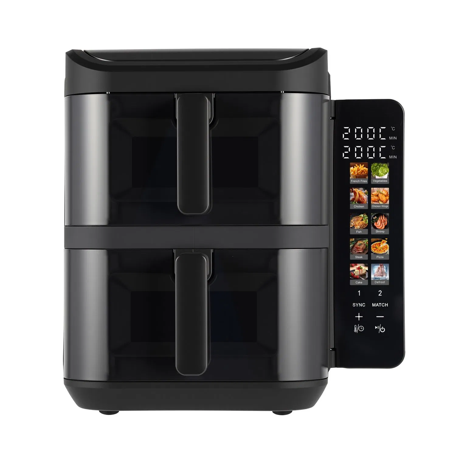 Air Fryer Household with Visible Window 11L Dual Stack Foldable Screen Air Fryer
