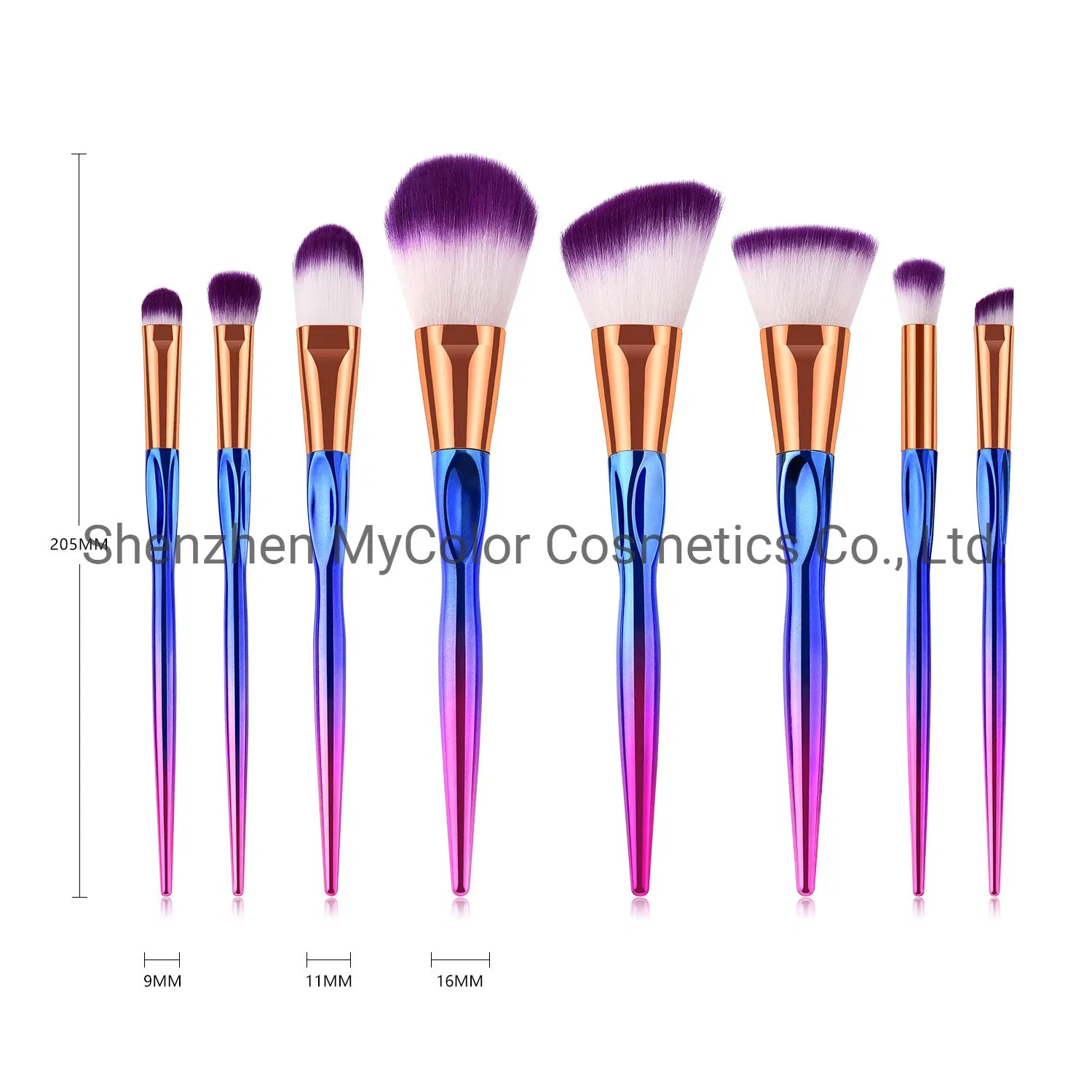 Cosmetic Brush Set Customize Gradient Powder Foundation Blush Eyeshadow Eyeliner Brush