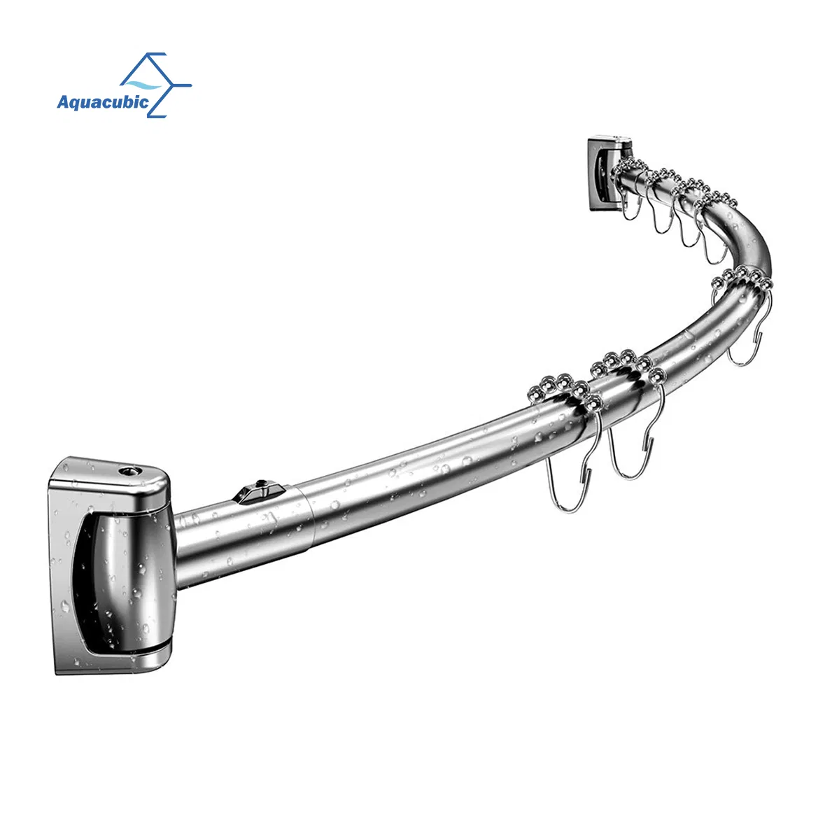 Хромированный регулируемый душевой карниз 48-72 дюйма