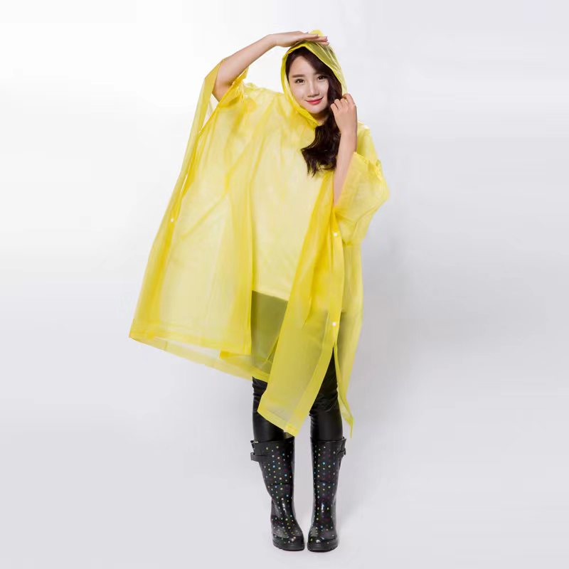 Wholesale Adult Poncho/EVA Material/Transparent Waterproof Raincoat