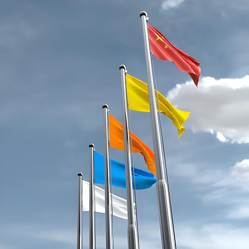 Smart Flag Poles for Automated Raising with Remote Control Flagstaffs