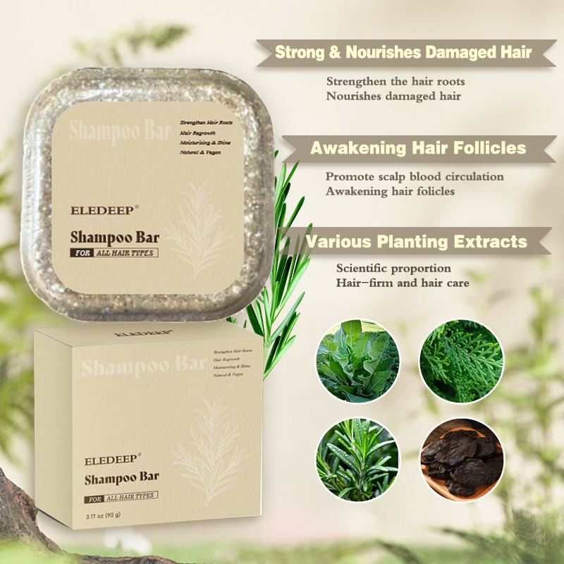Usmannia Grass Shampoo Bar Herbal Solid Bar Shampoo Soap for Strengthen The Hair Roots Prevention & Moisturizing
