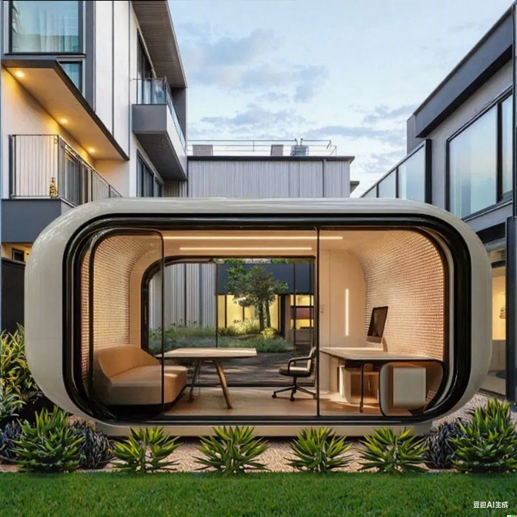 Luxury Modern Modular Mobile Steel Space Capsule House Prefab Flat Pack Container