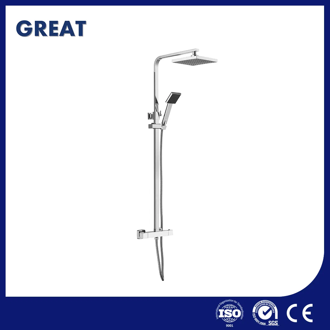 Great Matte Black Shower Faucet Custom Shower Panel in Shower Head China Gl78002sk Thermostatic Shower Kit Set Ceramic Shower Column Sets Hot Manufacturer