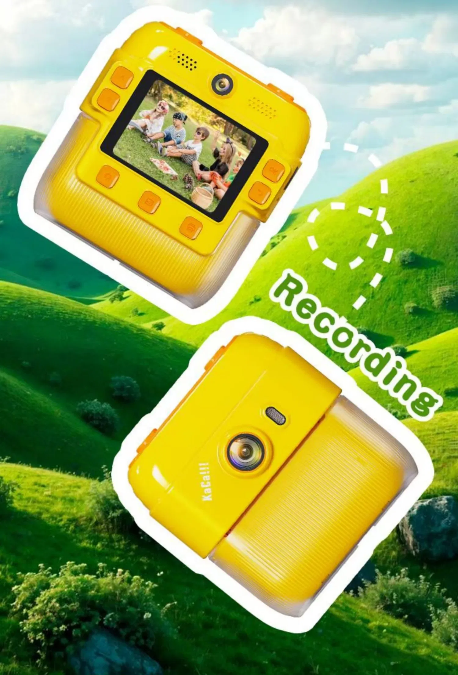 Gift for Boys & Girls with Built-in Games, Music & Selfie Screen 48MP FHD Kids Toy Camera