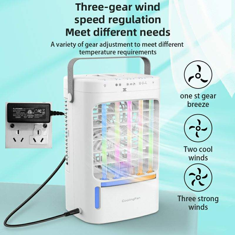 Desktop Mini Air Cooler Fan Air Conditioner USB Rechargeable with Remote Control
