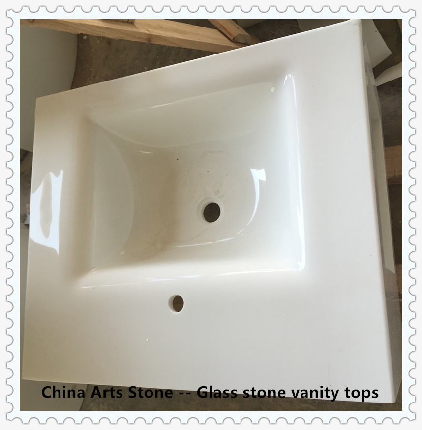 Artificial White Marble Granite Quartz Stone/ Jade Stone/ Nano Glass/ Crystallized Glass Countertop for Kitchen Countertop (no anti-dumping for USA market)