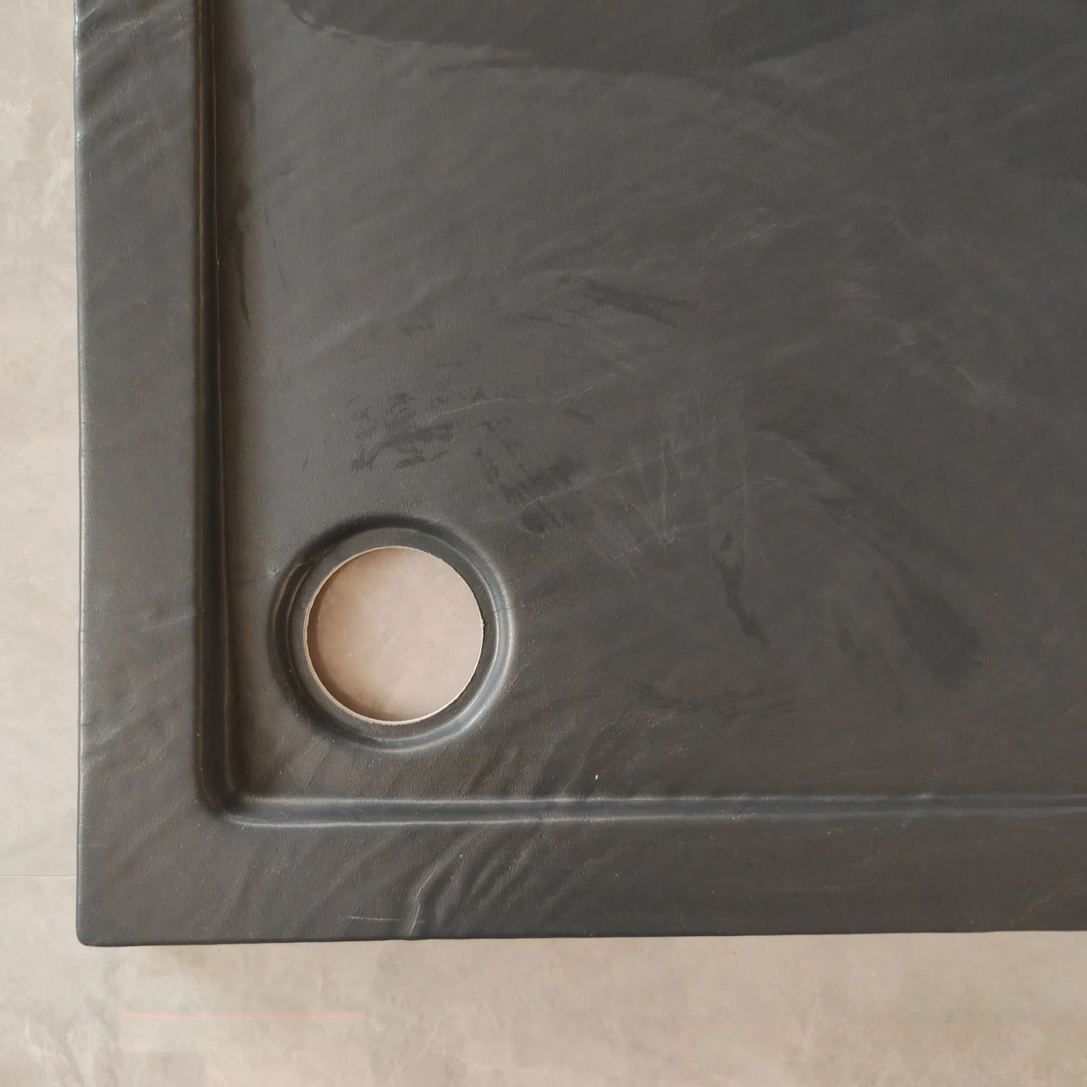 Sanitary Ware Square Black Acrylic Shower Tray 1