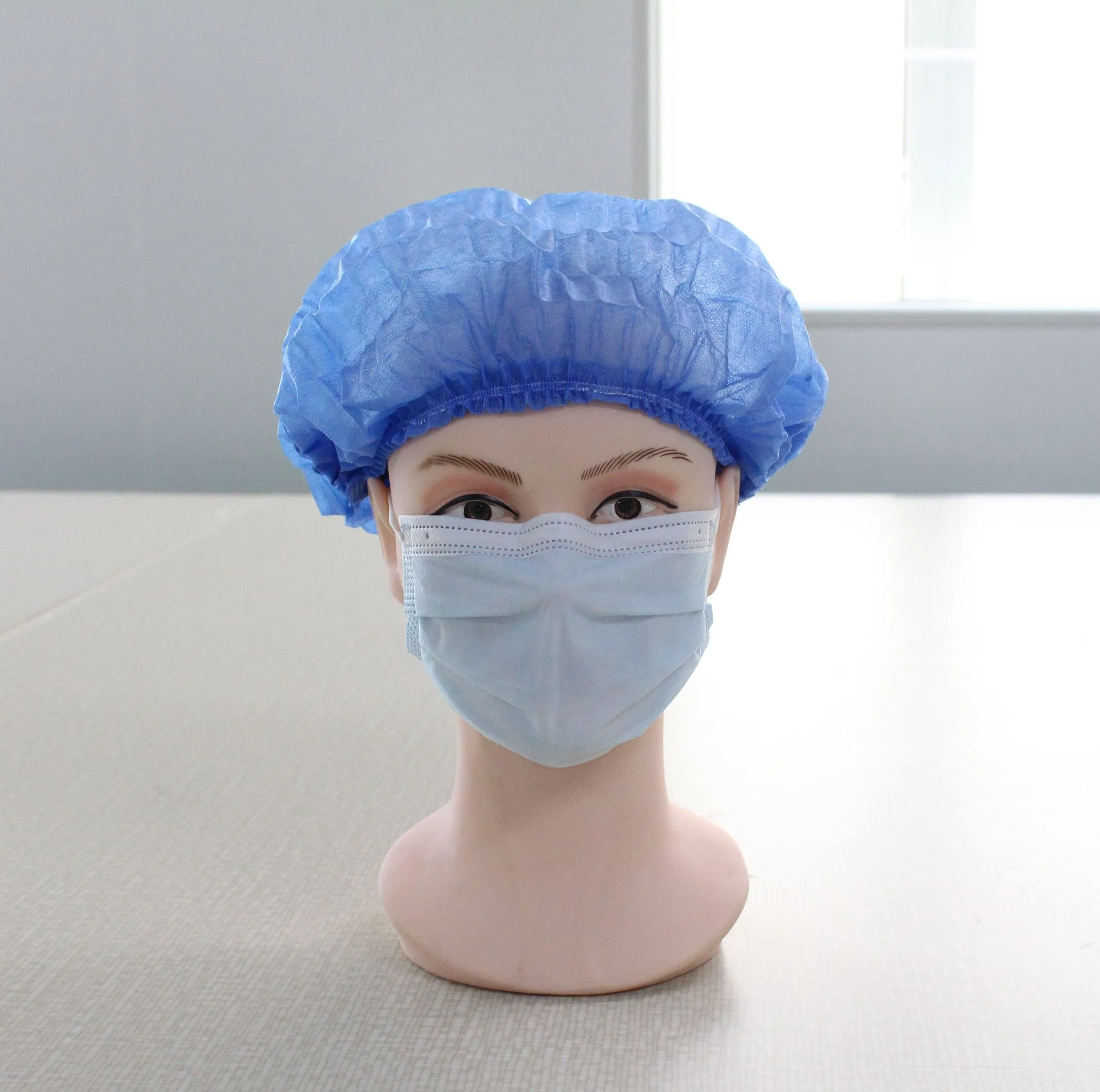 Disposable Single or Double Elastic Non Woven Bouffant Surgical Head Cap/Head Cover