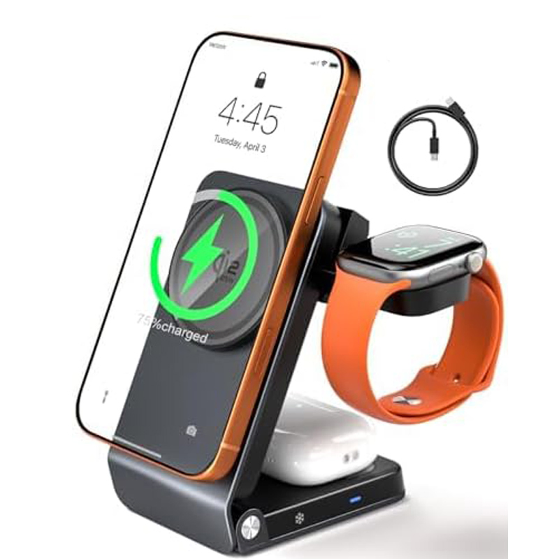 3in1 Magsafe Charger 25W Cooling iPhone 16/17 Watch Airpods